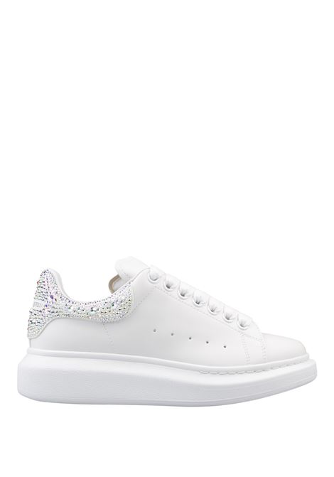 Sneakers Oversize Bianche Con Spoiler di Strass ALEXANDER MCQUEEN | 666407-WIADL9069